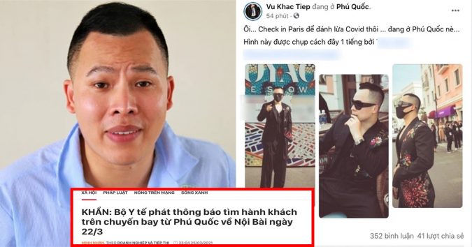 Vũ Khắc Tiệp đi Phú Quốc nhưng check in Paris để đánh lừa “con Covid” và cái kết