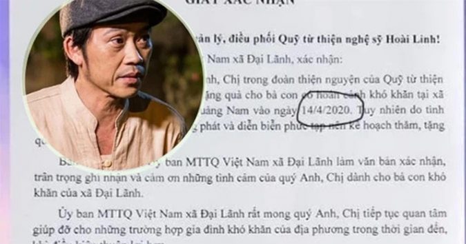 Địa phương nơi Hoài Linh dự tính làm từ thiện lên tiếng về việc nhầm lẫn thời gian trong văn bản