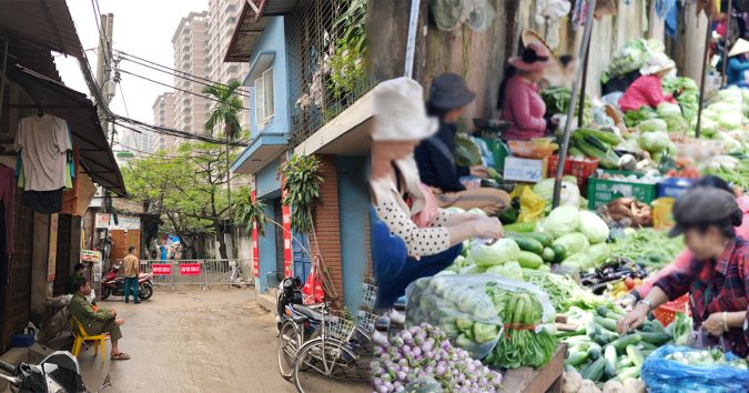 Cầu Giấy : Phát hiện 1 trường hợp trốn khỏi khu cách ly về ra chợ bán hàng