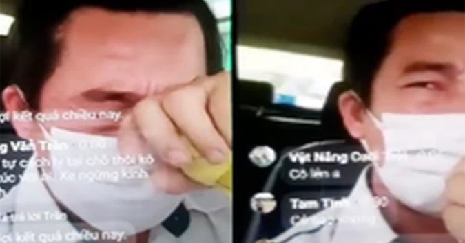 Tài xế taxi Vinasun khóc nức nở vì sợ… chở nhầm khách mắc Co.vid-19
