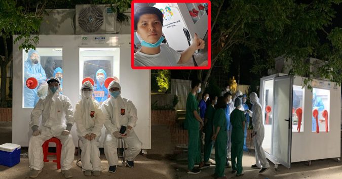 Quá tuyệt vời: Việt Nam tự chế được bốt lấy mẫu xét nghiệm gắn máy lạnh, giúp các y bác sĩ đỡ cực