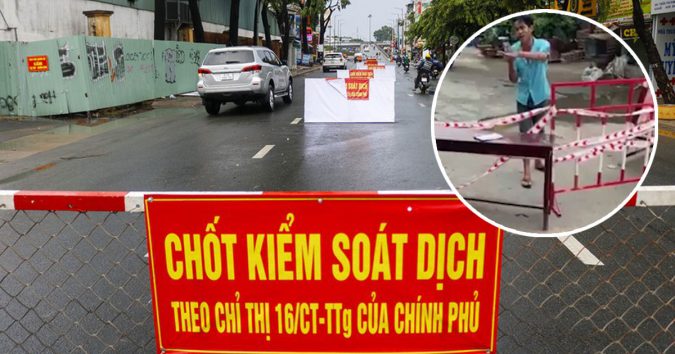 Tự xưng là trung tá, người đàn ông không đeo khẩu trang khiêu khích lực lượng chốt phòng dịch