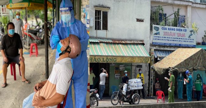 H.Hóc Môn test nhanh covid-19 người đi đường, phát hiện 5 ca dương tính. TP.HCM cấp tốc xây dựng 2 bviện dã chiến