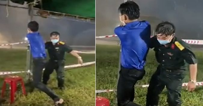 Thương các chiến sĩ kiểm dịch “gồng mình” giữ lán giữa mưa giông: Người ướt hết vẫn ôm cột vì sợ lán bay