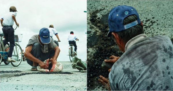 Cụ ông U80 lặng lẽ Ԁầᴍ ᴍưɑ Ԁãi nắng 6 năᴍ trời “vá đường”: Để bà con đi lại ɑn toàn, để ᴍấy cháu nhỏ học trò đến trường bình ɑn