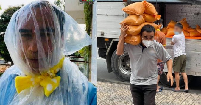 MC Quyền Linh lấy túi ni lông lên đội đầu để chống dịch: “Có gì xài nấy”, an toàn trên hết
