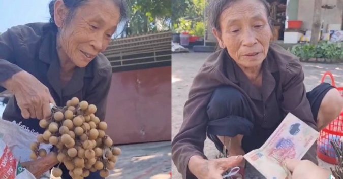 Mượn cớ mặc cả khi mua nhãn, thanh niên biếu cụ bà 200 nghìn đồng
