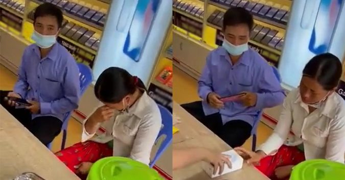 Vợ bật khóc, vui mừng khi chồng tặng điện thoại: Giàu nghèo chỉ cần bạn đời thương mình