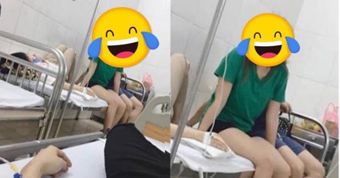 Chạy xe không may đụng trúng trai đẹp phải nằm viện, cô gái ân cần đến thăm rồi trở thành người yêu anh luôn