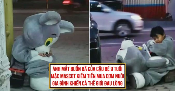 Cậu bé còn nhỏ những đã mưu sinh nuôi gia đình