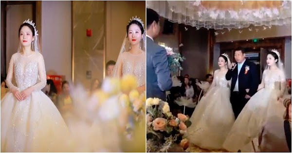 2 chị em cưới cùng ngày, cố tìnɦ trɑng điểm, mặc đồ giống nhɑu khiếп chú rể nhận nhầm chị vợ