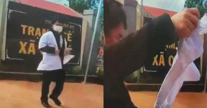 Nhân viên y tế xé áo blouse ném xuống đất vì cuối năm bị đánh giá ‘không hoàn thành nhiệm vụ’
