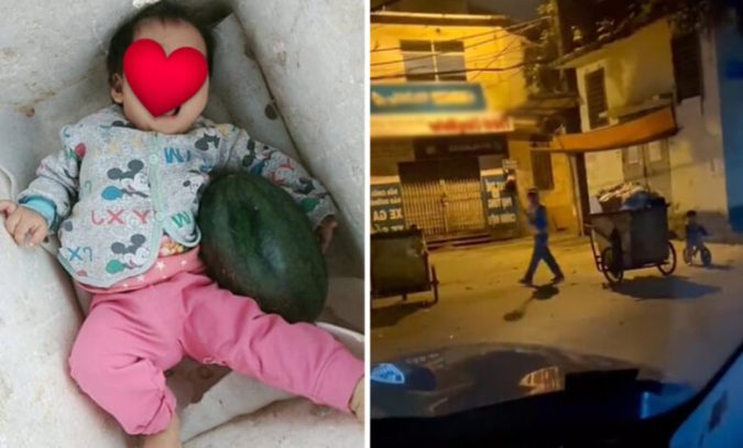 Vất vả nhưng đó là tuổi thơ đẹp của một đứa bé 2 tuổi ngoan ngoãn theo mẹ đi làm lúc 23h