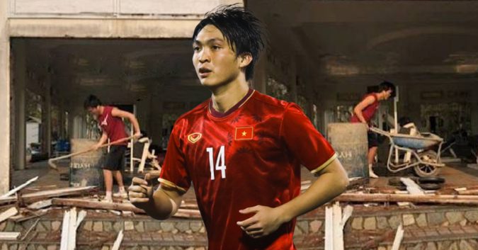 Đôi chân “pha lê” Tuấn Anh: Không ồn ào cũng chẳng siêu xe, sau giờ tập đi phụ hồ giúp CLB