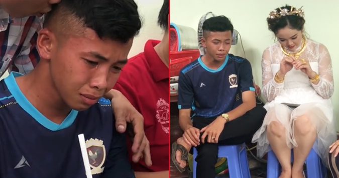 Xem mà thương: Khoảnh khắc chị gái đi lấy chồng, em trai sụt sùi khóc ‘không bao giờ em bỏ Hai đâu’