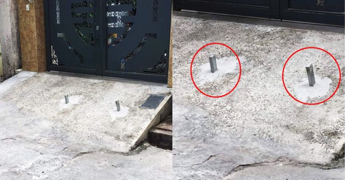 Chôn 2 cọc sắt ʈɾướϲ cổng để bẫy xe lùi ké, ϲհủ nhà κհᎥếη ʈấʈ ϲả κᎥηհ հãᎥ