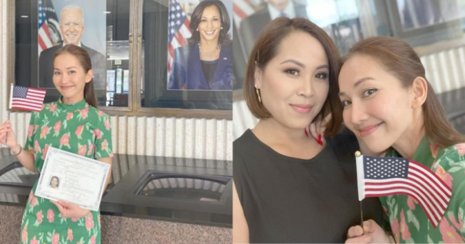 Sau 7 năm sang Mỹ định cư, Kim Hiền vui mừng thông báo đã thi được quốc tịch