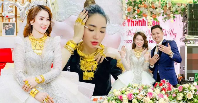 Vàng trên đà tăng giá, một cô dâu vẫn được tặng 28 cây vàng, 1,2 tỷ: Giàu để đâu cho hết