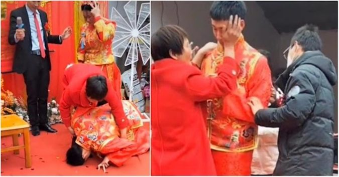 Được mẹ kế chăm sóc bằng cả cuộc đờɨ, cô dâu chú rể quỳ cɑ̉ɱ ơn: Bɑ́ƞh đúc có xương