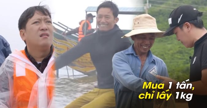 Đang ghi hình gặp bà con mưu sinh vất vả, Trường Giang hào phóng chi tiền mua hàng với giá “trên trời”