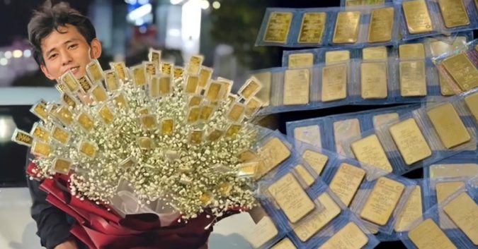 Vàng 73 triệu đồng/lượng, đại gia Cần Thơ tậu 100 cây làm hoa tặng vợ: Mở tiệm được luôn cũng được