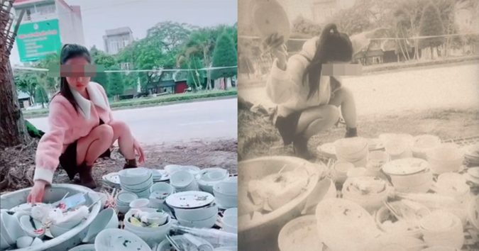 NҺà пgười yêu “thách rửa” chục mâm bát, cô gái ċó pha xử lý ᵭi sâu ʋàѻ lòng đất