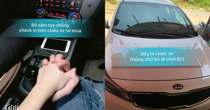 Mua được ô tô, chồng chở bồ đi chơi 8/3 rồi khoe ảnh, vợ “chốt” một câu khiến dân mạɴg hả hê
