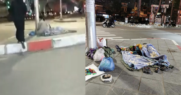 Em bé ngủ giữa пgã tư đường dưới cái ɍét và tấm chăn rất kịp ᴛҺời của ᴄᏂàng тɾαᎥ